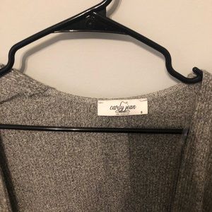 Carly Jean Los Angeles Sweaters - CJLA gray cardigan Carly Jean Los Angeles Sweaters - CJLA gray cardigan